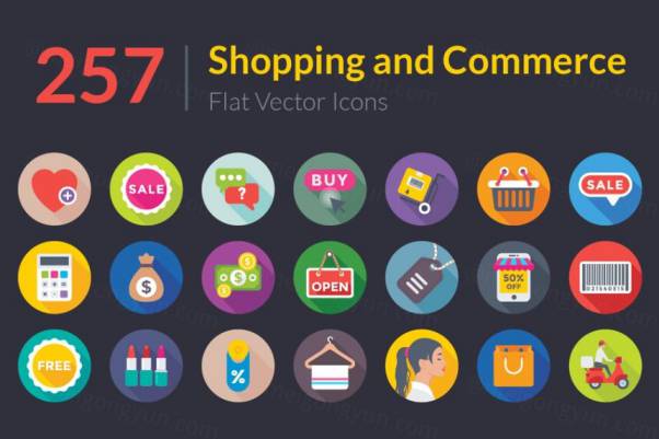 购物和商业扁平化图标 257 Shopping and Commerce Fla