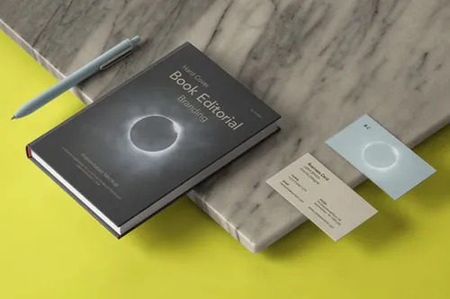 高皮质书籍展示模型样机 Psd Book Mockup Branding