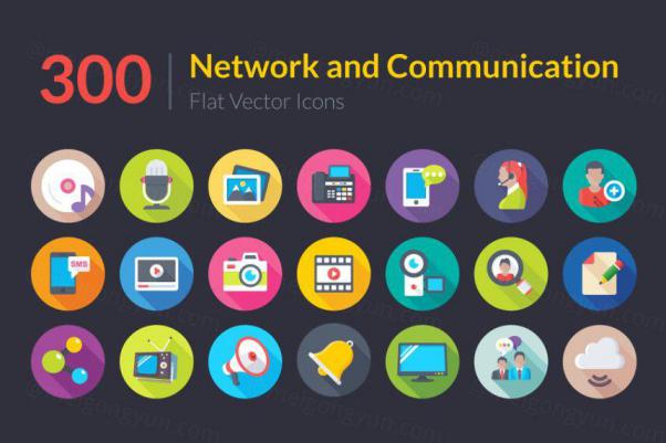 网络和通讯图标 300 Network and Communication Ic
