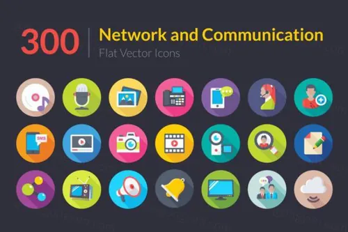网络和通讯图标 300 Network and Communication Ic