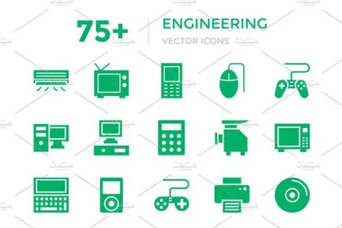 75 绿色能源矢量图标 75  Engineering Vector Icons