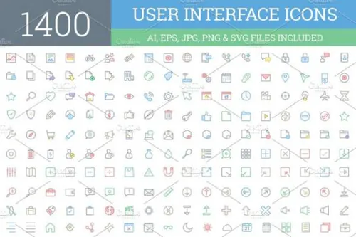 用户界面图标 1400 User Interface Icons