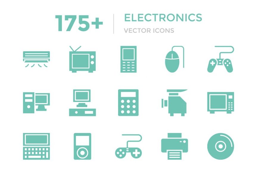 电子矢量图标 175  Electronics Vector Icons