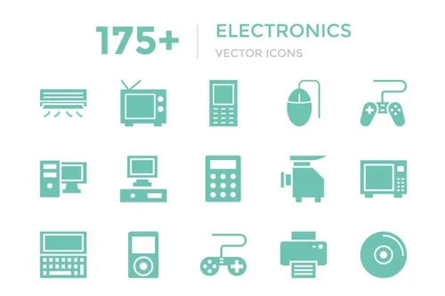 电子矢量图标 175  Electronics Vector Icons