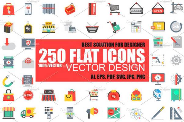 扁平化网站图标 Flat Website Icons