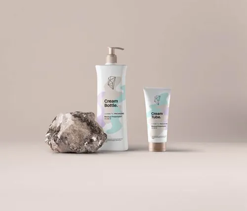 现代时尚系列化妆品包装设计PSD贴图模板Psd Cosmetic Packaging Mockup