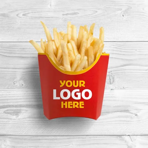 薯条盒包装设计贴图样机PSD模板French Fries Mockup