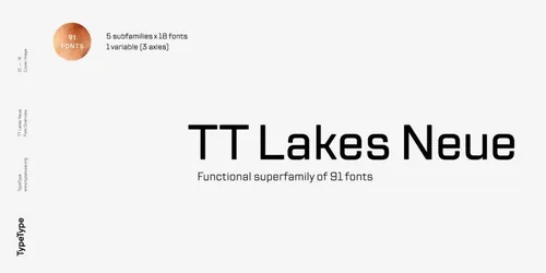 芬兰极简主义无衬线英文字体家族 TypeType - TT Lakes Neue Font Family