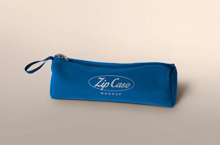 笔袋模型PSD贴图模板Pencil Case Mockup With Editable Logo  Color