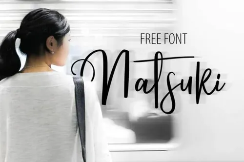 一款手写签名英文字体Natsuki Script Free Typeface