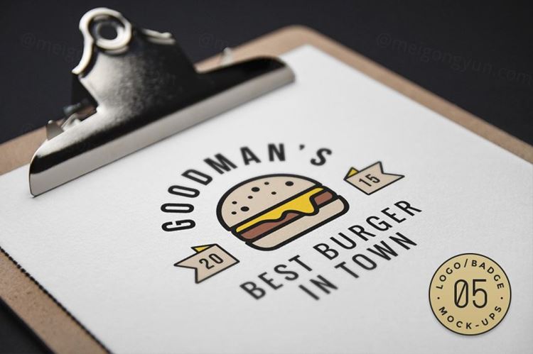 纸质徽标logoPSD贴图样机10 Logo/Badge Mock-Ups