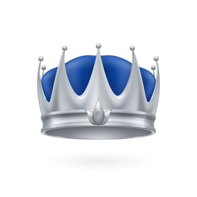 银色皇家王冠皇冠矢量图标插图元素装饰EPS矢量素材 Golden royal