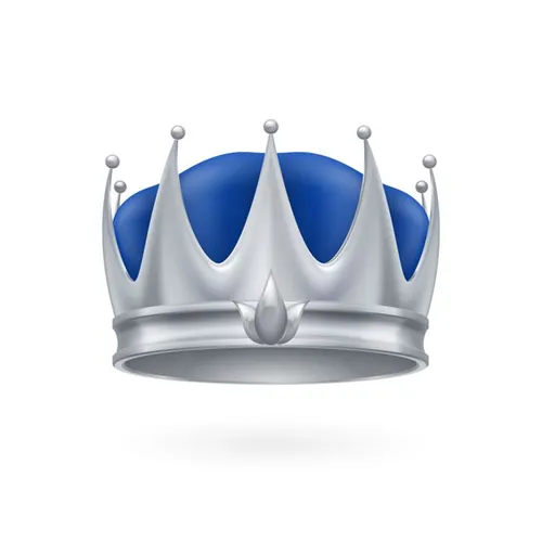 银色皇家王冠皇冠矢量图标插图元素装饰EPS矢量素材 Golden royal
