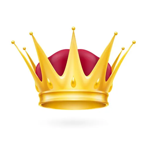 金色皇家王冠皇冠矢量图标插图元素装饰EPS矢量素材 Golden royal