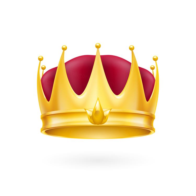 金色皇家王冠皇冠矢量图标插图元素装饰EPS矢量素材 Golden royal