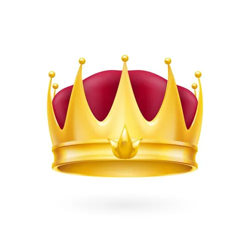 金色皇家王冠皇冠矢量图标插图元素装饰EPS矢量素材 Golden royal