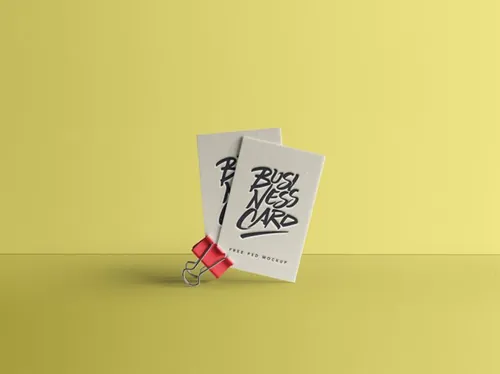 名片模型PSD贴图模板Psd Business Card Mock-Up