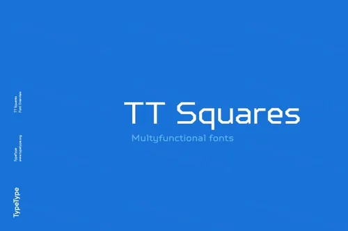 未来派科技品牌设计海报杂志排版英文字体 TypeType - TT Squares