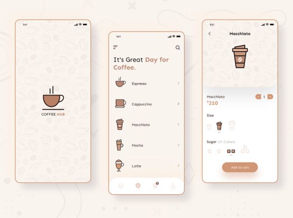 咖啡店外卖外送APP界面设计 Coffee Shop App Desi