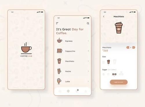 咖啡店外卖外送APP界面设计 Coffee Shop App Desi