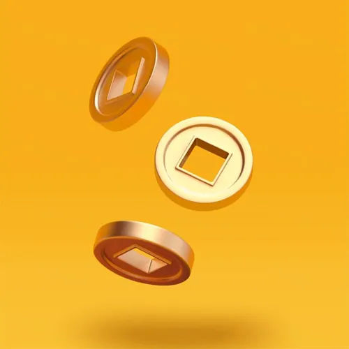 2023年农历新年玉兔迎新春传统东方中国风铜钱装饰元素EPS