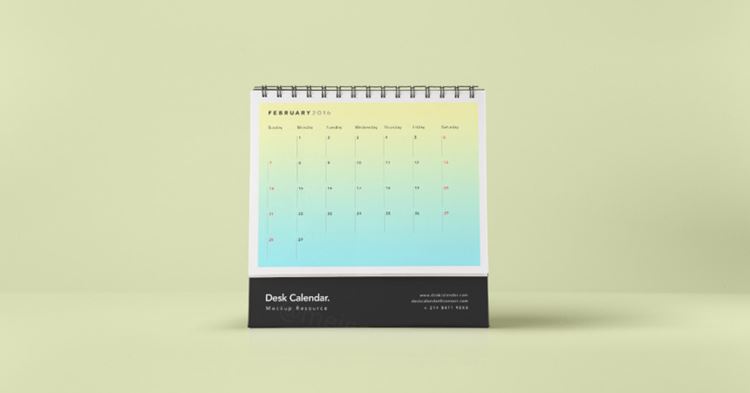 Desk Psd Calendar Mockup