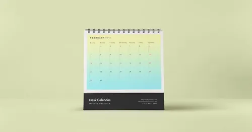 Desk Psd Calendar Mockup