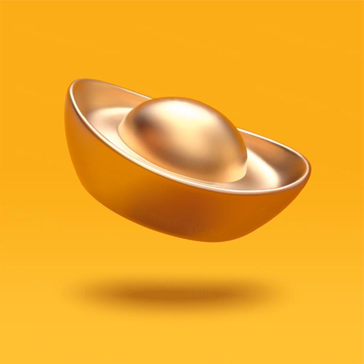 2023年农历新年玉兔迎新春传统东方中国风金元宝装饰元素EP