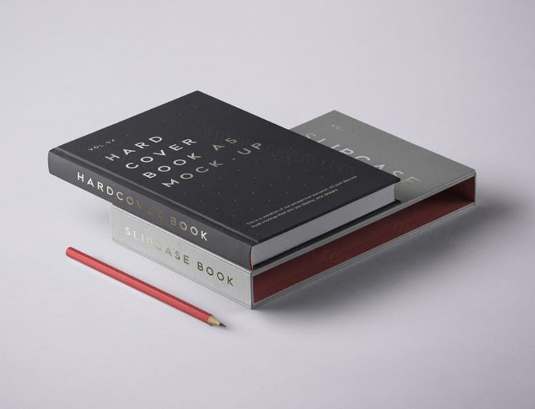 高品质滑套书本样机 Psd Slipcase Book Mockup Vol4