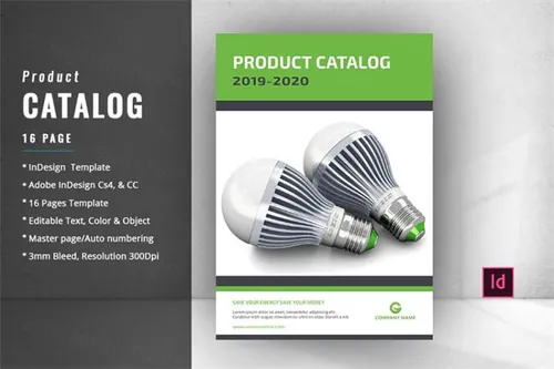 企业电器LED灯泡产品目录图册模板 Product Catalog 3837734