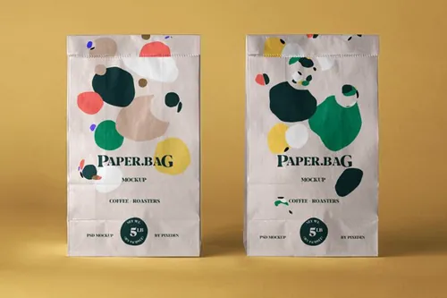 纸袋包装样机 Psd Paper Bag Mockup Set
