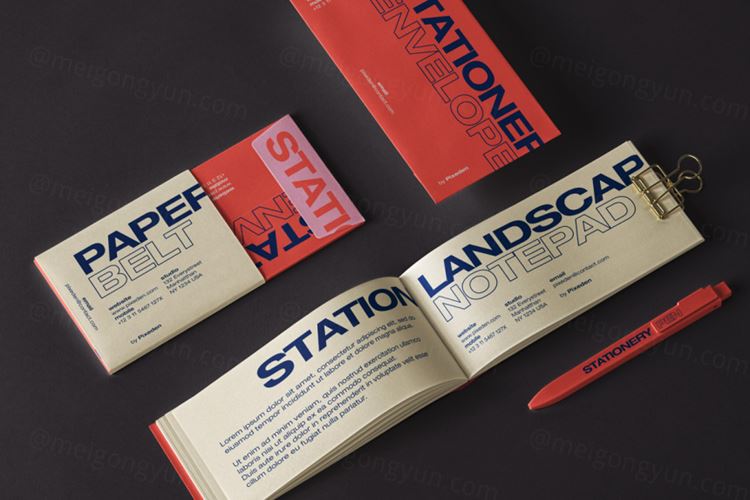 记事本小册子文具样机 Psd Notepad Stationery Mockup Set