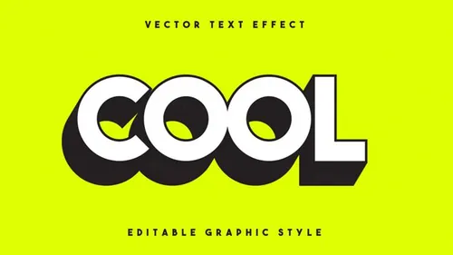 高质量复古3D粗体POP字体特效EPS矢量模板素材 Bold