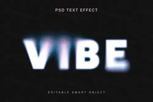 高质量砂砾溶解弥散消失模糊字体特效一键生成PSD模板素材 C