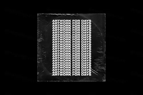 复古老物件唱片纸袋包装封面设计展示样机模板 VINYL PA