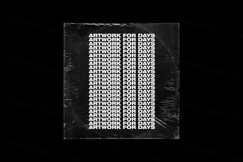 复古老物件唱片纸袋包装封面设计展示样机模板 VINYL PACK