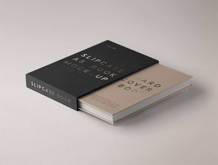 精装滑套书本样机 Psd Slipcase Book Mockup Vol3