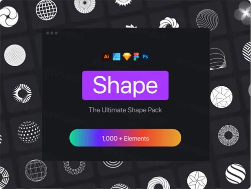 1000+世界级抽象矢量形状LOGO标志模板 Logo Shape Pack