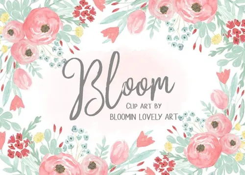 手绘水彩花卉植物设计素材Watercolor Flower Clip Art