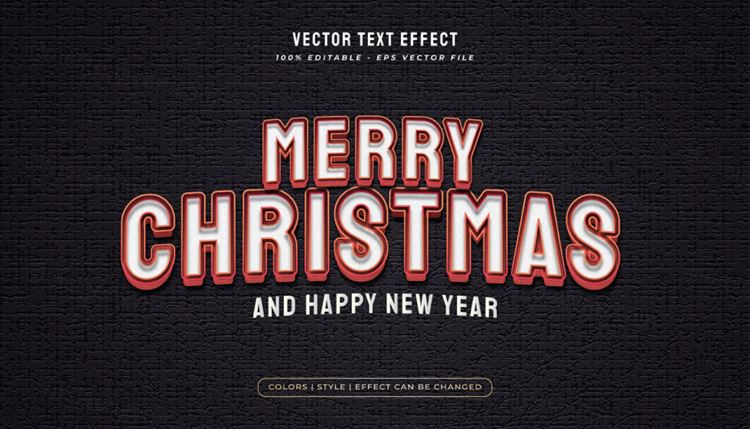 三维立体金属特效字体文本特效可编辑EPS矢量模板素材3d editable text style effect