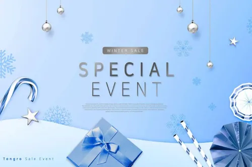 冬季购物促销活动主题海报设计模板
