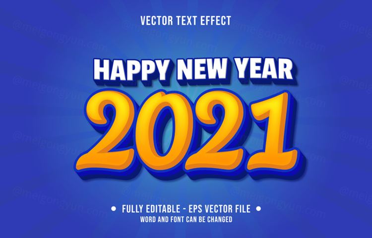 三维立体特效字体文本特效可编辑EPS矢量模板素材3d editable text style effect