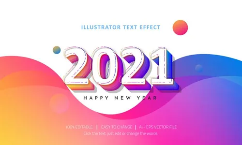 三维立体特效字体文本特效可编辑EPS矢量模板素材3d editable text style effect