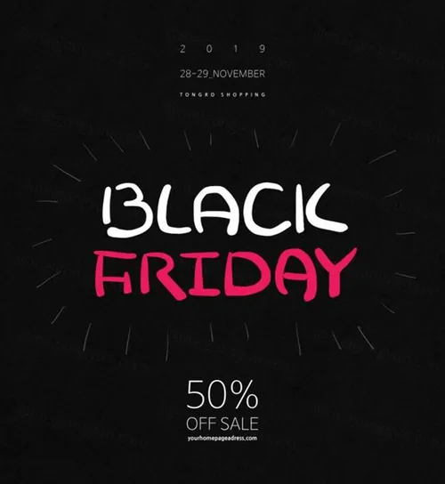 黑色星期五折扣促销活动宣传广告海报设计模板