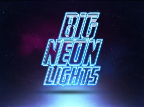 80年代3D蓝色霓虹灯文字特效模板 80\'s Style Text Mockup v3 2 Blue