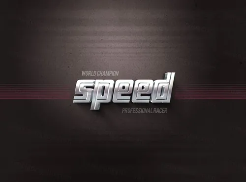 80年代3D金属文字特效模板 80\'s Style Text Mockup v8 Metallic