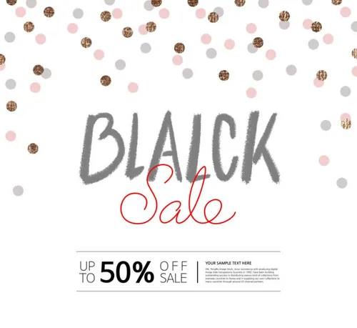 黑色星期五半价促销活动宣传电商海报素材
