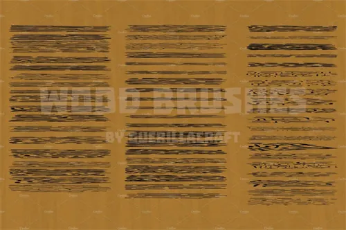 手绘木头纹理笔刷 Wood brushes drawn by hand
