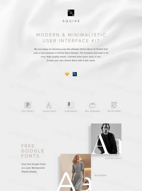 质感爆棚的电商平台UI Kit打包下载[psd,sketch]