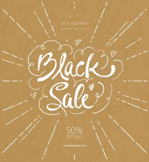 黑色星期五折扣促销购物狂欢活动海报模板